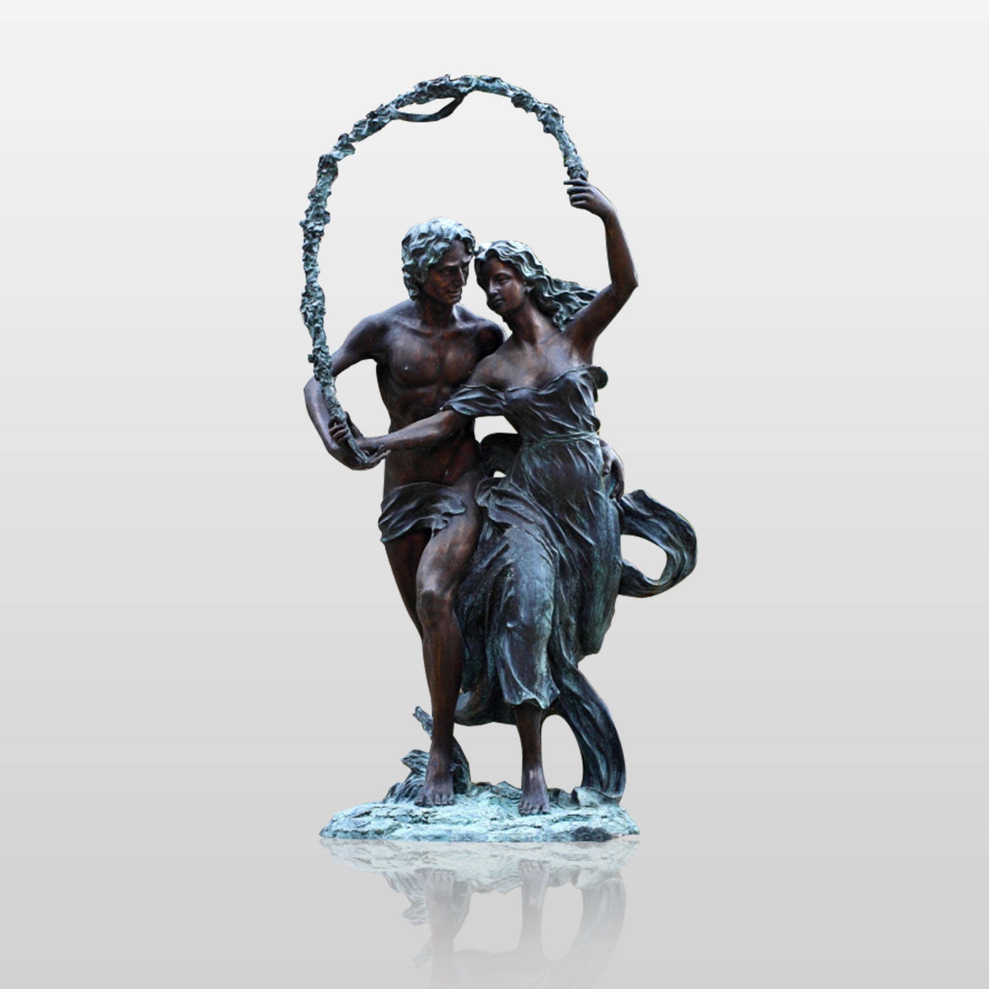 PREMIER Bronze Figurine Dancing Man&Woman Custom Sculpture for Garden PSB-016