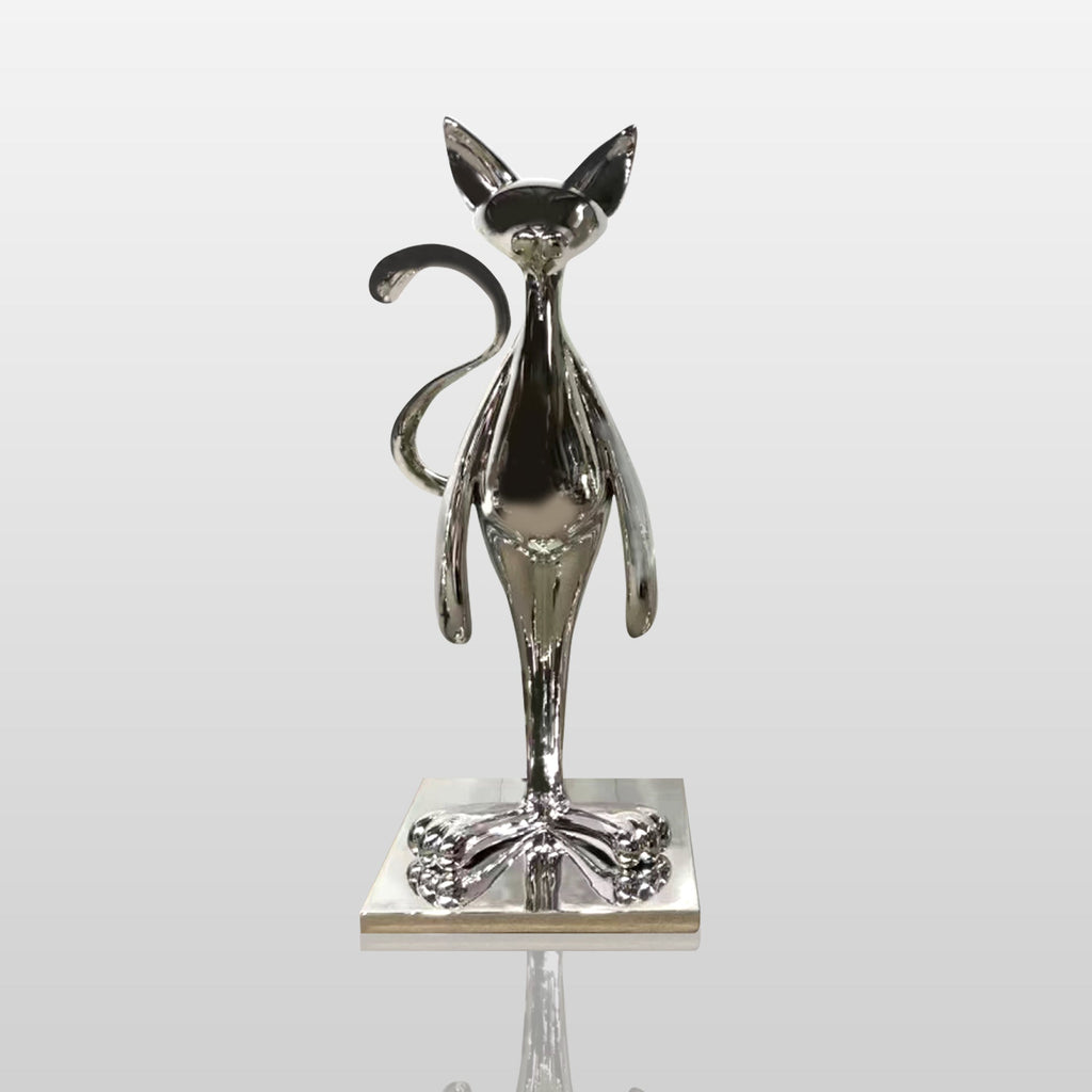 PREMIER Cat Sculpture Stainless Steel Home Decor Abstract Contemporary Sculpture PSSS-008