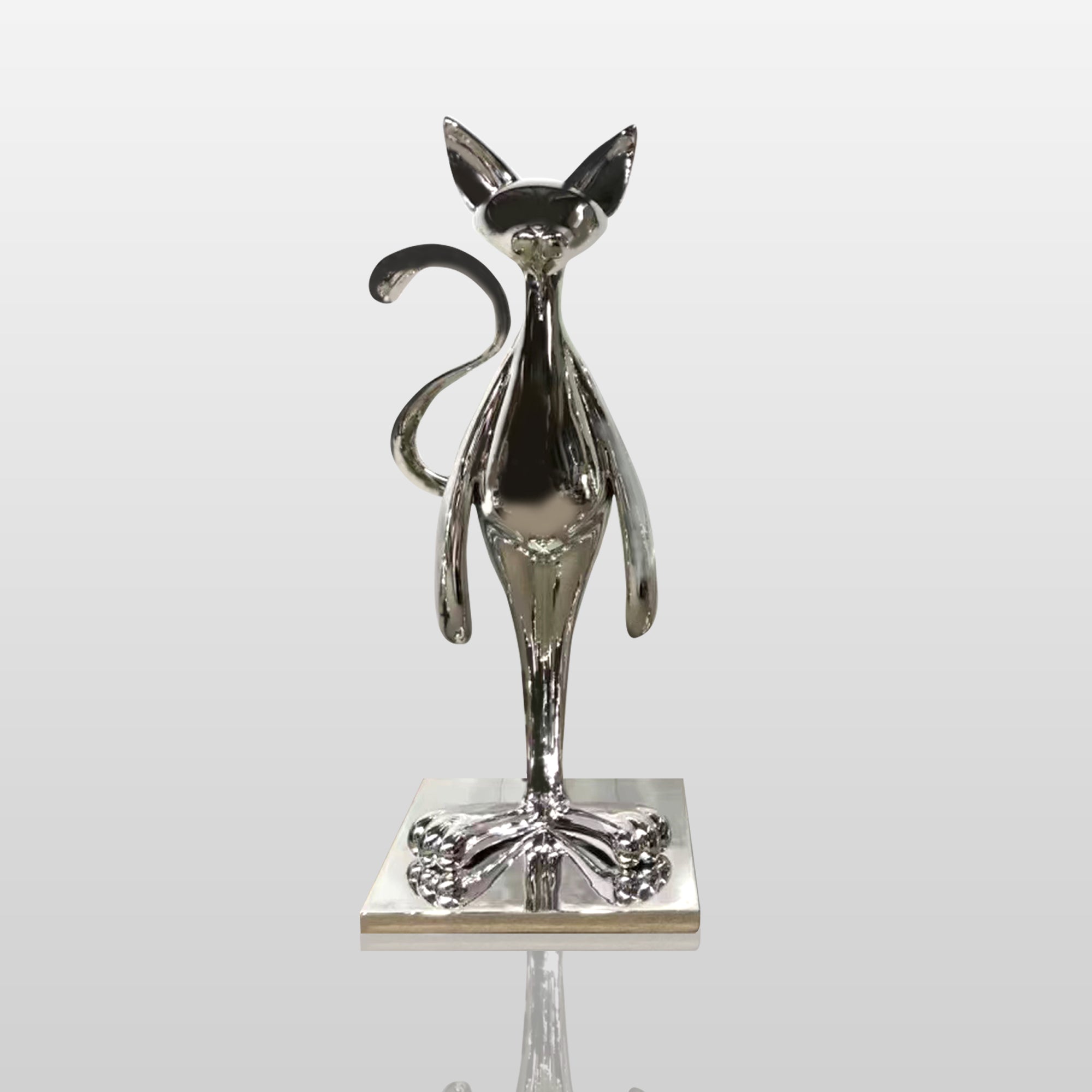 PREMIER Cat Sculpture Stainless Steel Home Decor Abstract Contemporary Sculpture PSSS-008