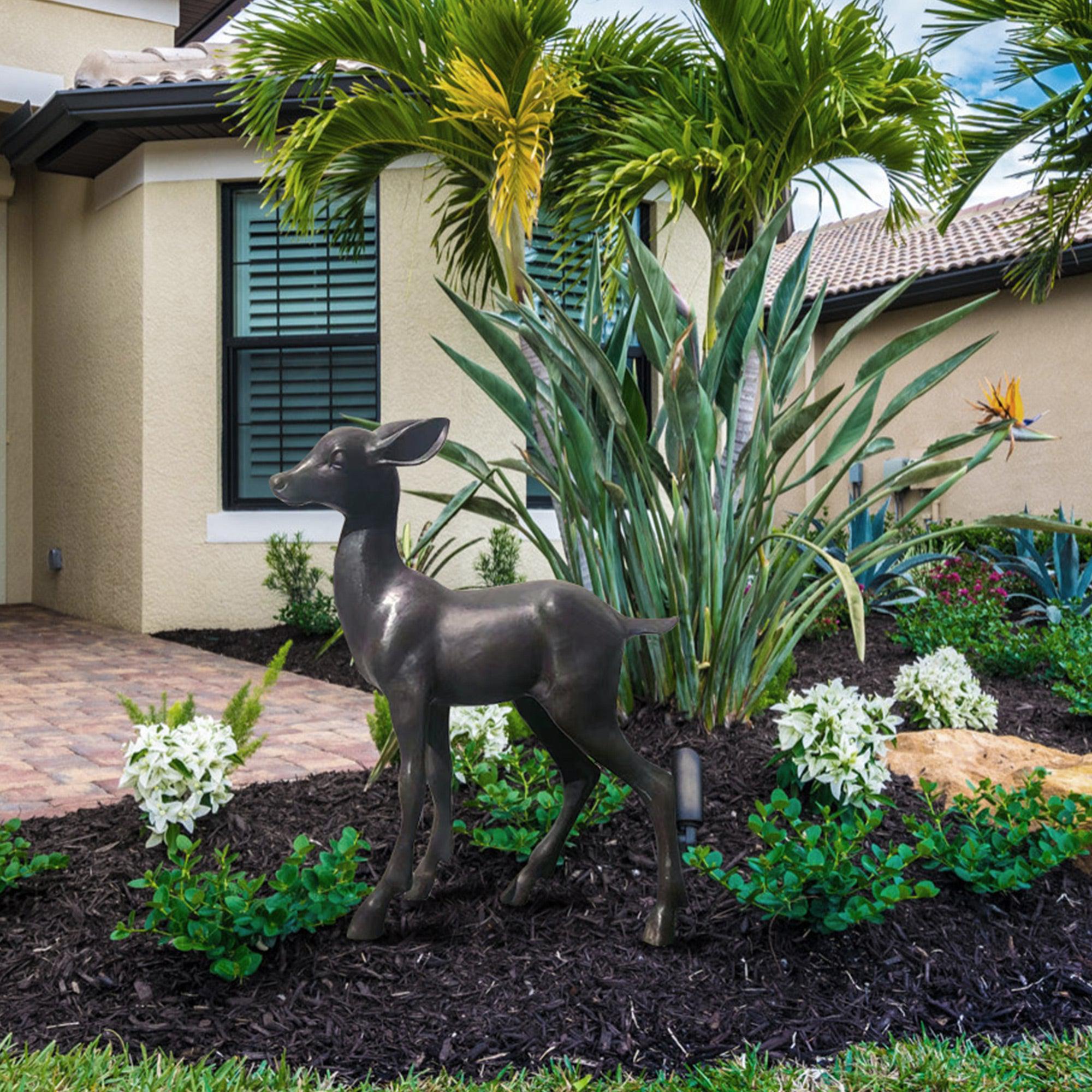 PREMIER Custom Fawn Bronze Sculpture for Garden&Park PSB-013