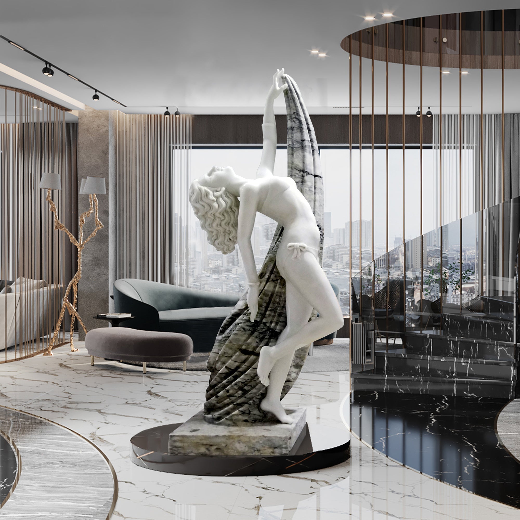 PREMIER Customized Carving Statue Dancing Girl Outdoor&Indoor Sculpture PSM-015