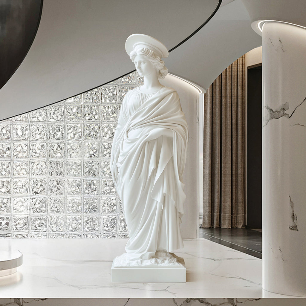 PREMIER Elegant Neoclassical Marble Statue Greco-Roman Sculpture for Luxury Interiors PSM-032