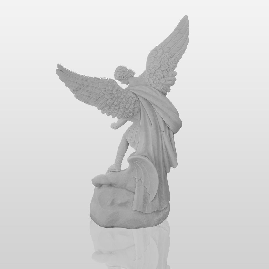 PREMIER Famous White Marble Saint Michael Outdoor Custom Statue PSM-013