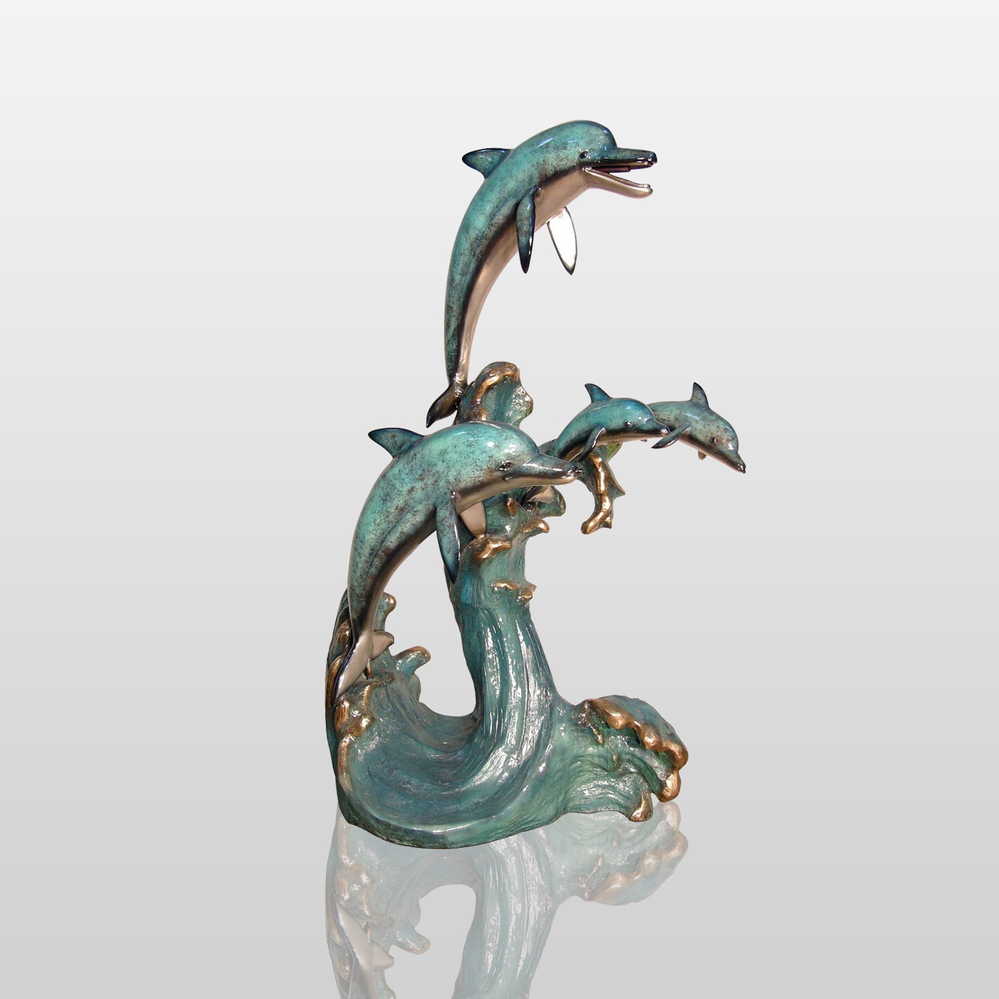 PREMIER Garden Bronze Dolphin Custom Bronze Sculpture PSB-002