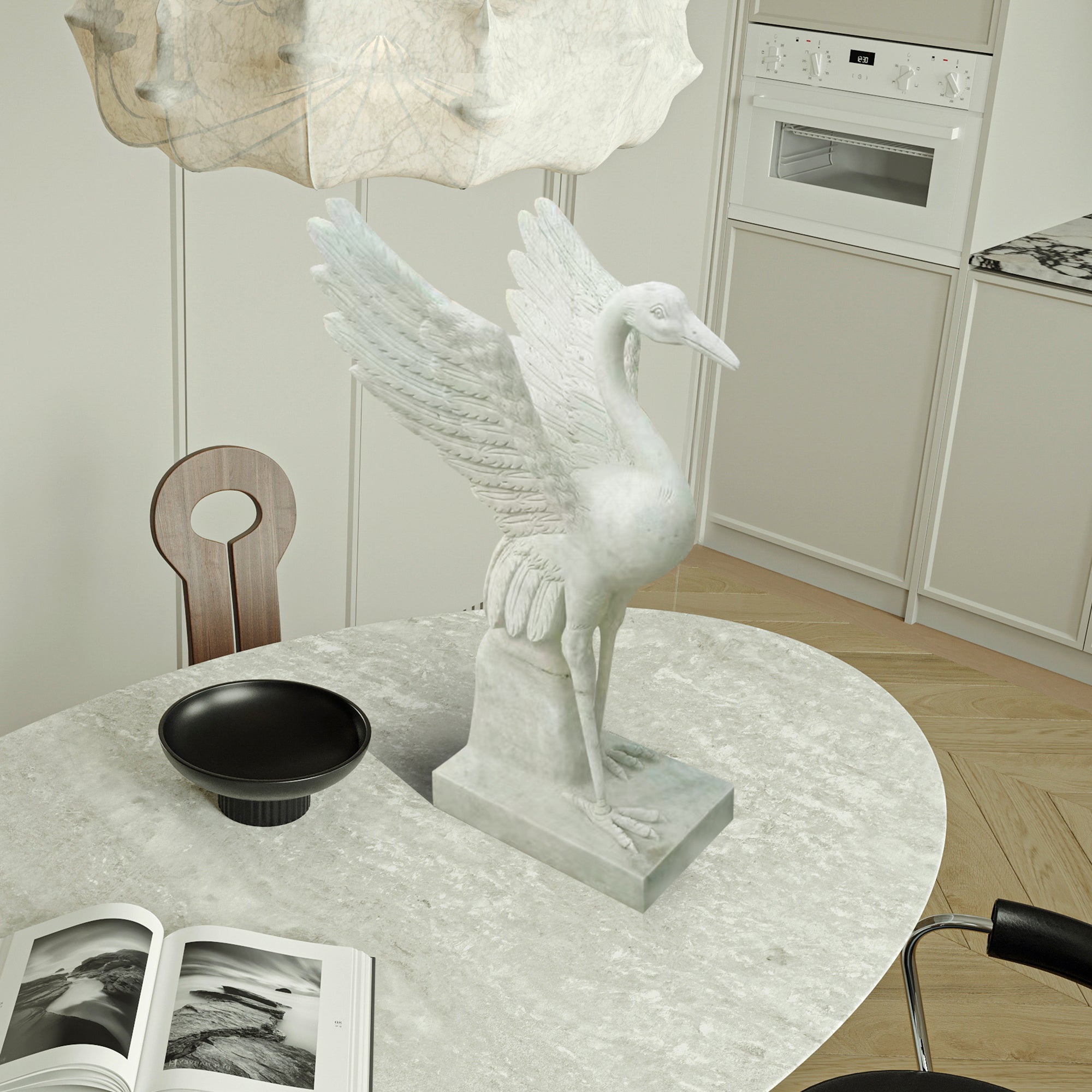 PREMIER Garden Decoration Swan Custom Marble Sculpture PSM-016