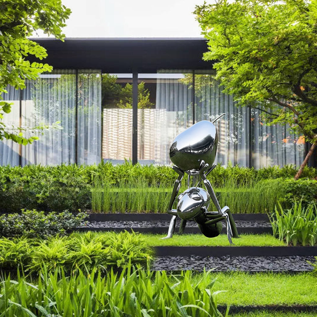 PREMIER Garden Sculpture Custom Stainless steel Lawn Ornament City Ant Art PSSS-010