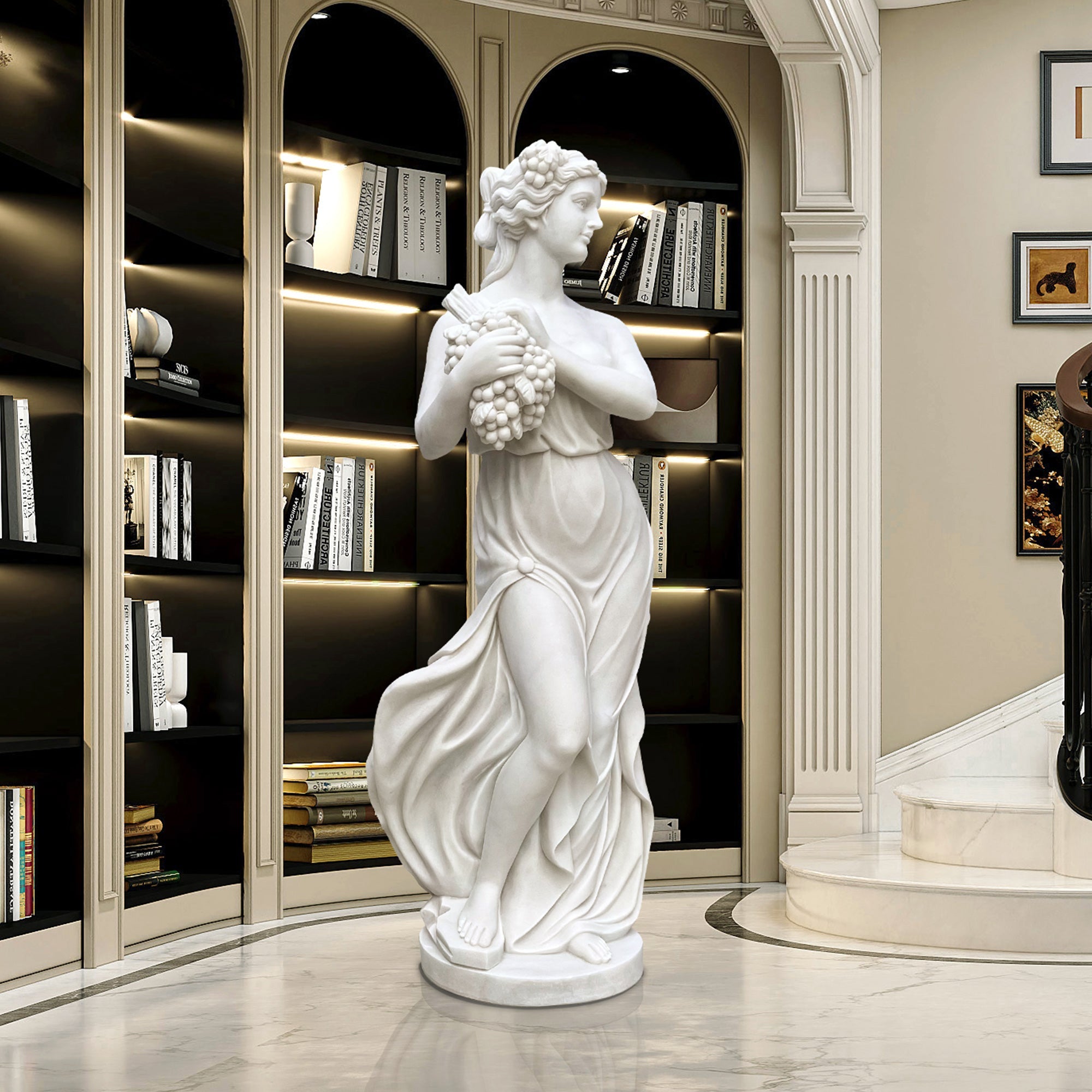 PREMIER Harvest Maiden Marble Statue Classical  Sculpture for Outdoor&Indoor PSM-043