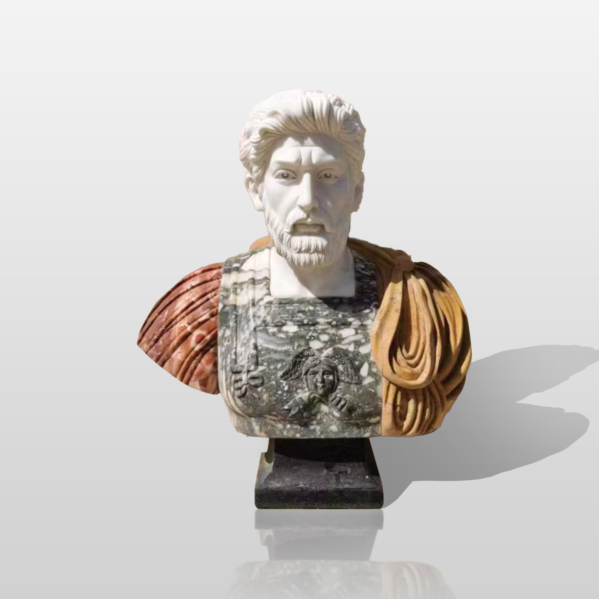 PREMIER Indoor Decoration Marco Aurelius Marble Bust Statue Table Top Custom Sculpture PSTTM-003