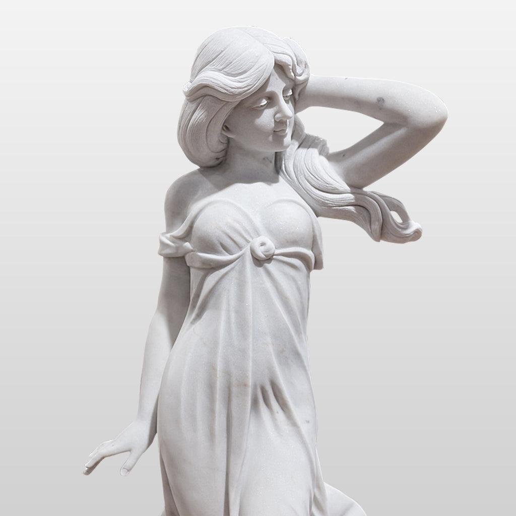 PREMIER Indoor Floor Nymph Marble Statue Custom Sculpture For Garden PSM-004