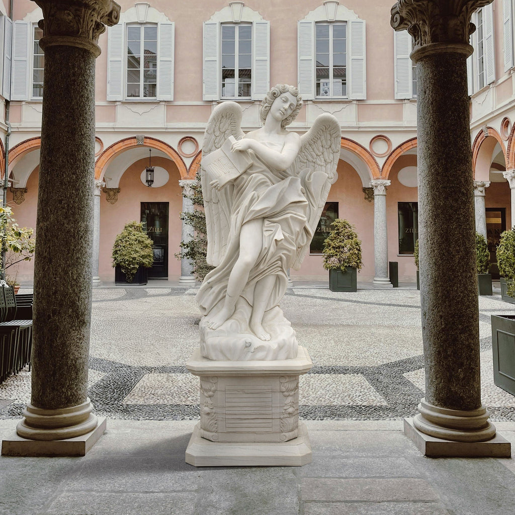 PREMIER Life Size Angel Statue Handcrafted Religious Marble Statue for Estate PSM-035