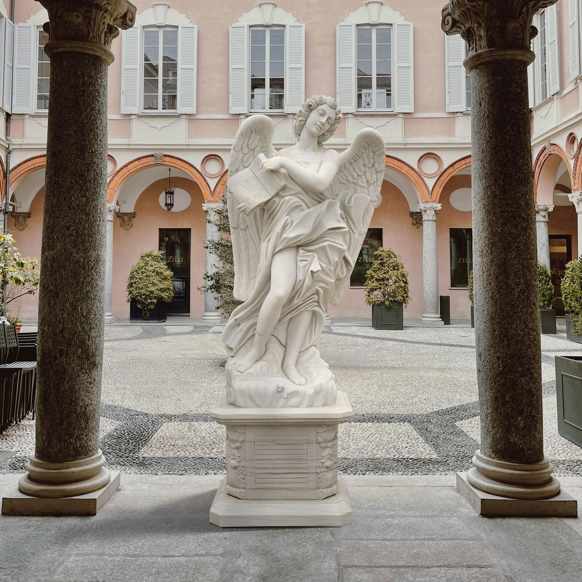 PREMIER Life Size Angel Statue Handcrafted Religious Marble Statue for Estate PSM-035