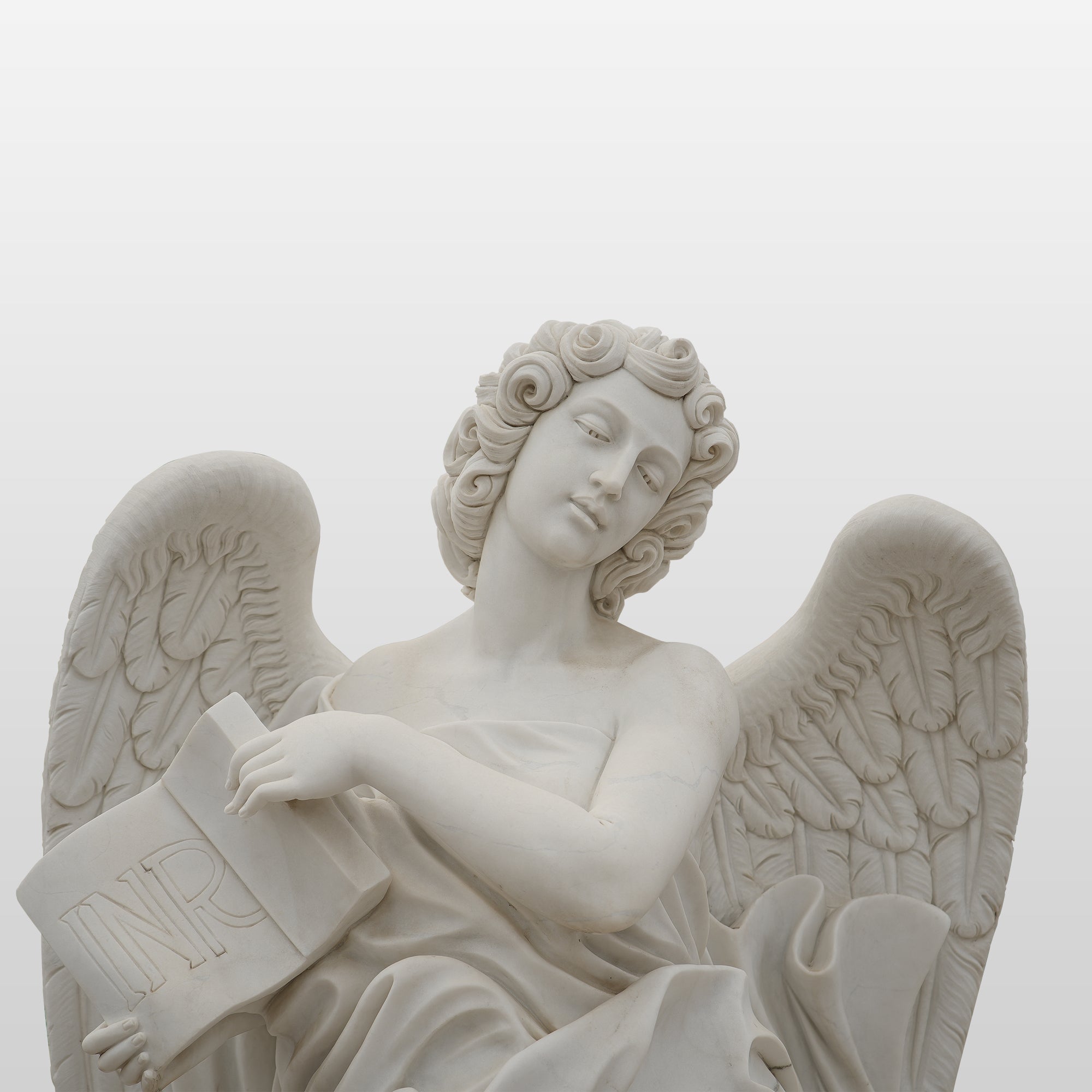 PREMIER Life Size Angel Statue Handcrafted Religious Marble Statue for Estate PSM-035