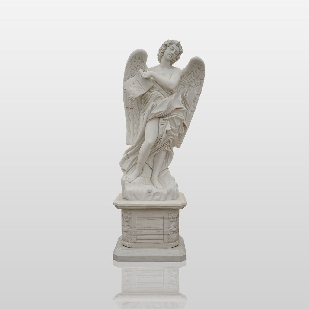 PREMIER Life Size Angel Statue Handcrafted Religious Marble Statue for Estate PSM-035