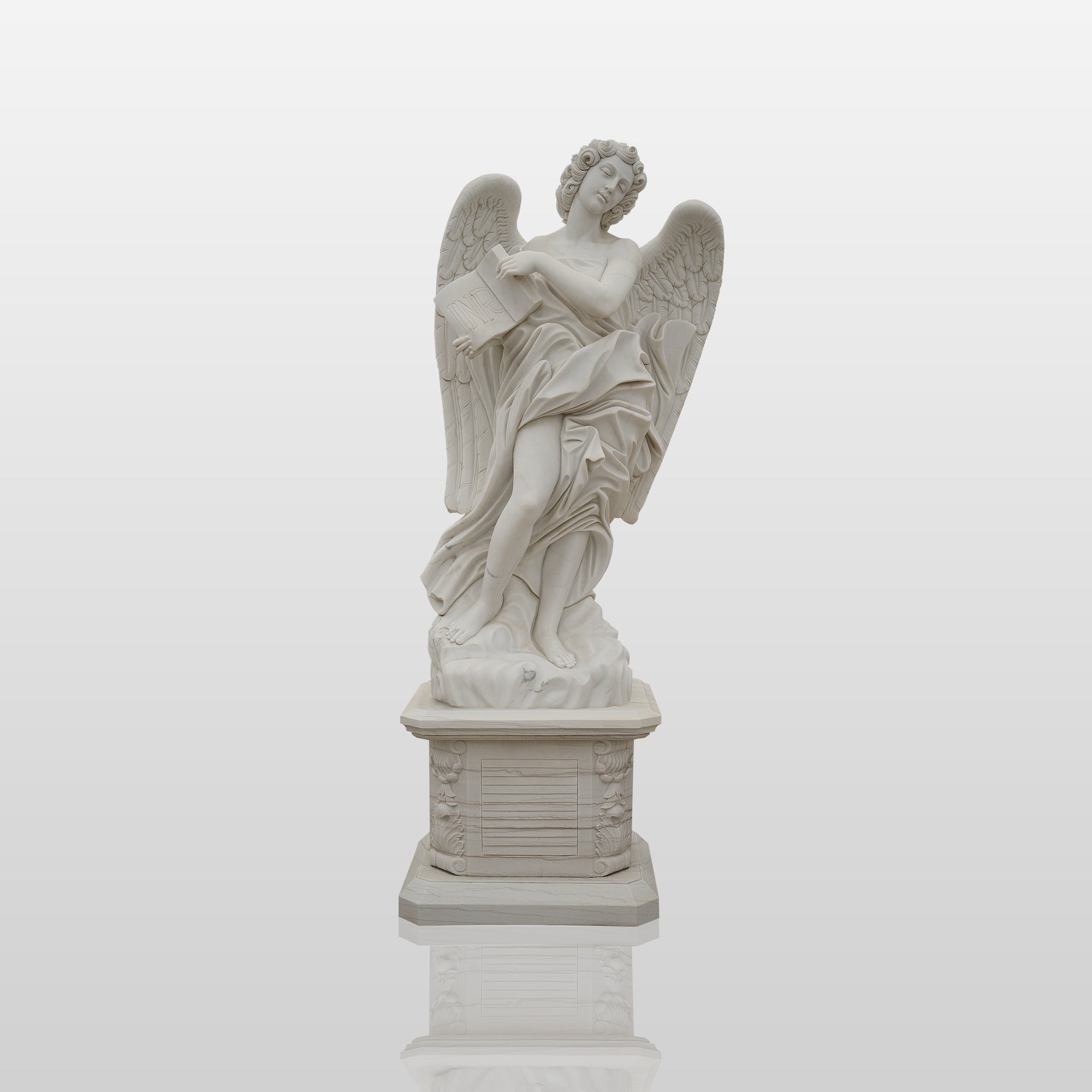 PREMIER Life Size Angel Statue Handcrafted Religious Marble Statue for Estate PSM-035
