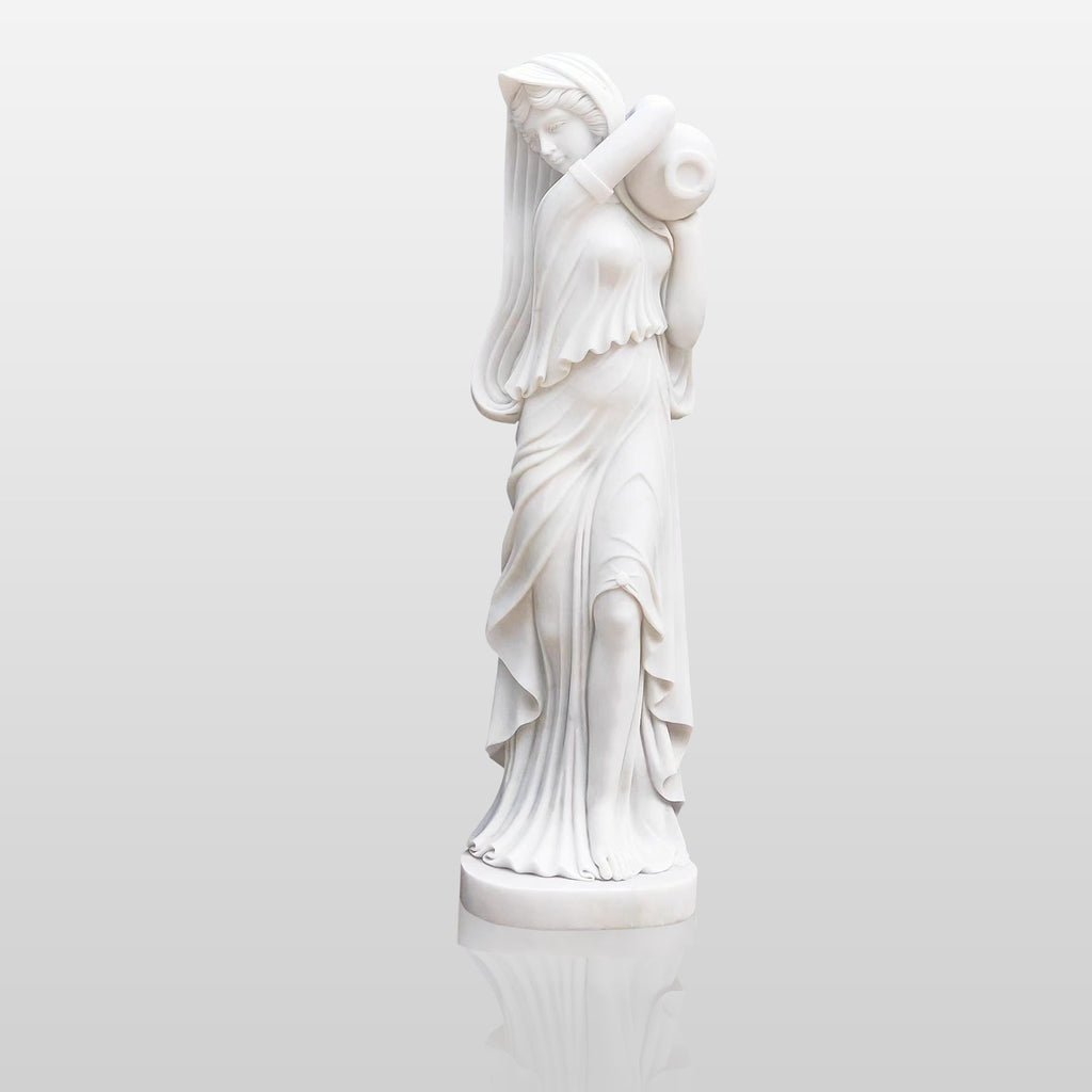 PREMIER Life-size Marble Statue for Garden Greek Lady with Bottle Custom Sculpture PSM-009