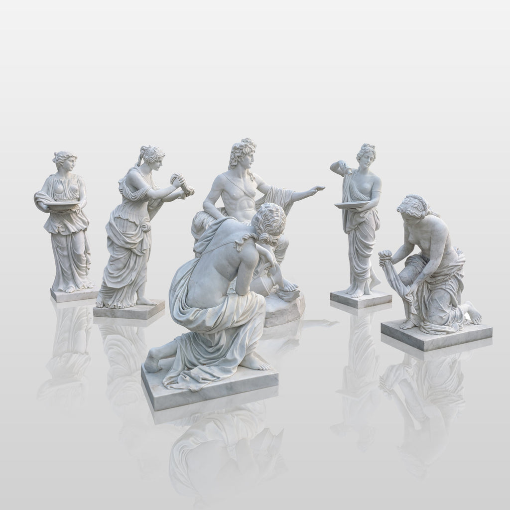 PREMIER Marble Apollo Bath Statue One Set Classic Greek Outdoor Sculpture PSM-011