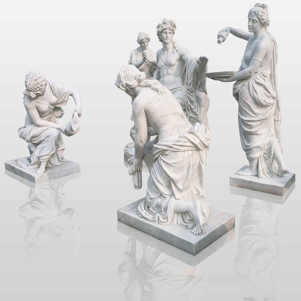 PREMIER Marble Apollo Bath Statue One Set Classic Greek Outdoor Sculpture PSM-011