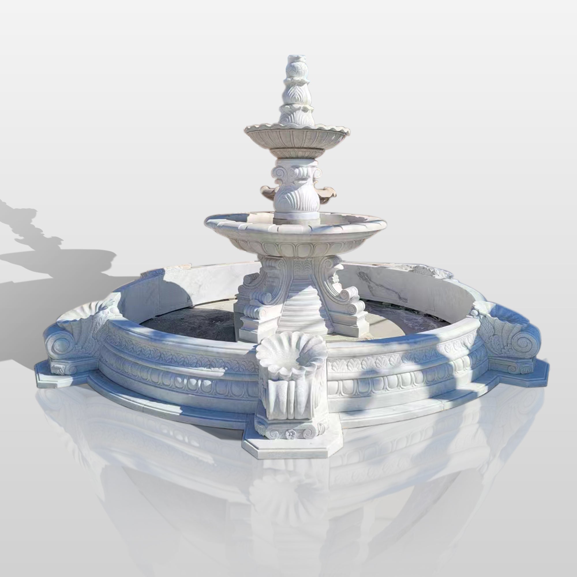PREMIER Marble Stone Water Fountain Custom Sculpture for Garden/Hotel PSFM-002