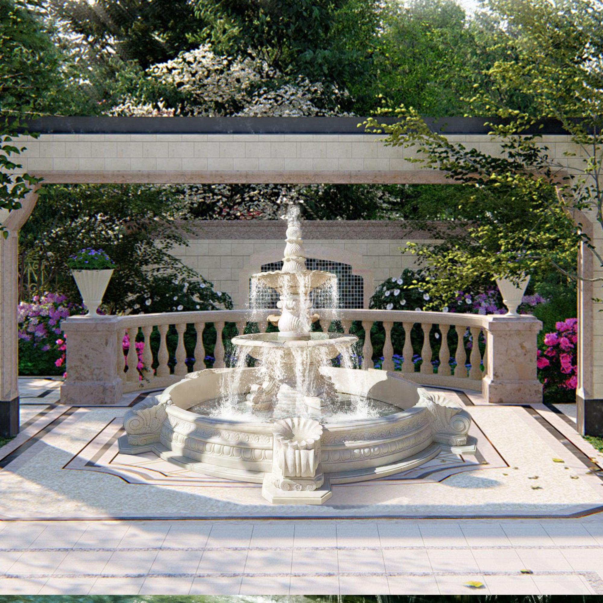 PREMIER Marble Stone Water Fountain Custom Sculpture for Garden/Hotel PSFM-002