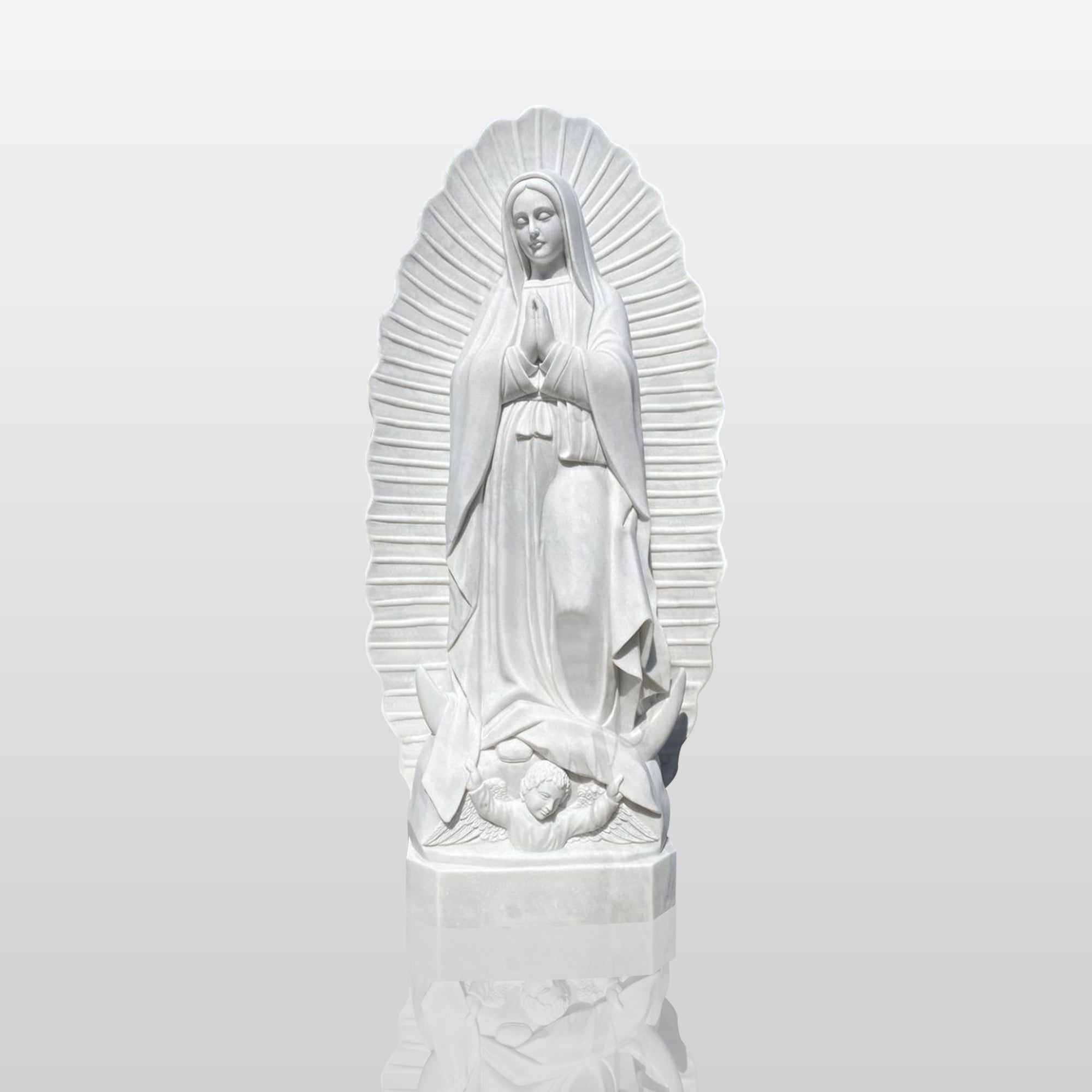 PREMIER Marble Virgin Mary Statue Sacred Religious Indoor Art PSM-040