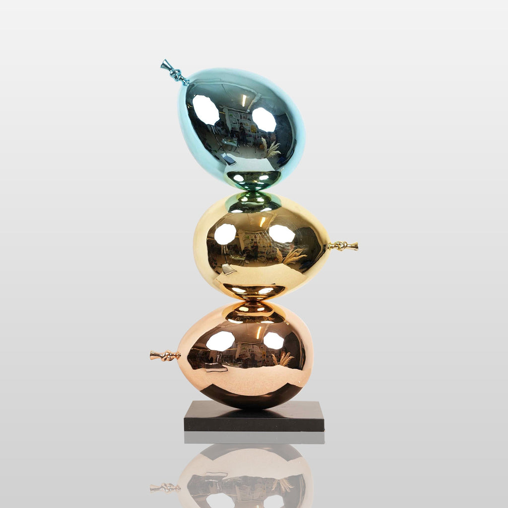 PREMIER Modern Electroplated Fiberglass Balloons Room Decor Custom Sculpture PSF-002