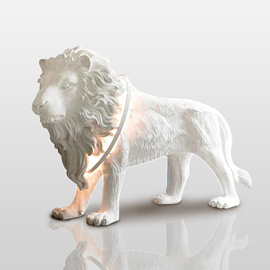 PREMIER Modern Lion Floor Lamp Custom Fiberglass Sculpture PSF-001