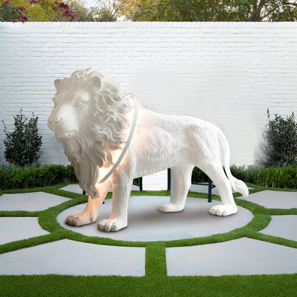 PREMIER Modern Lion Floor Lamp Custom Fiberglass Sculpture PSF-001