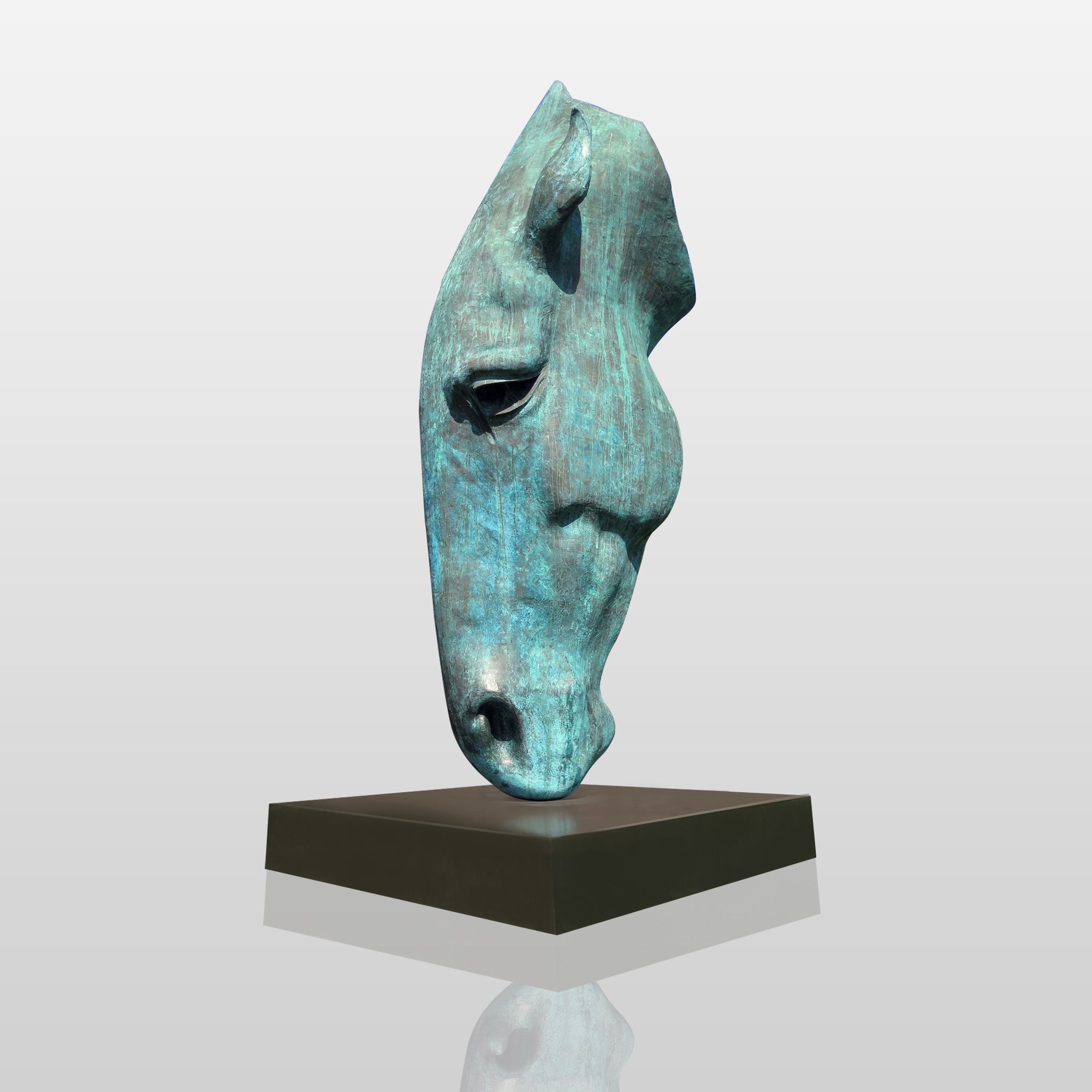 PREMIER Outdoor Garden Park Large-scale Horse Head Casting Brass Sculpture PSB-024