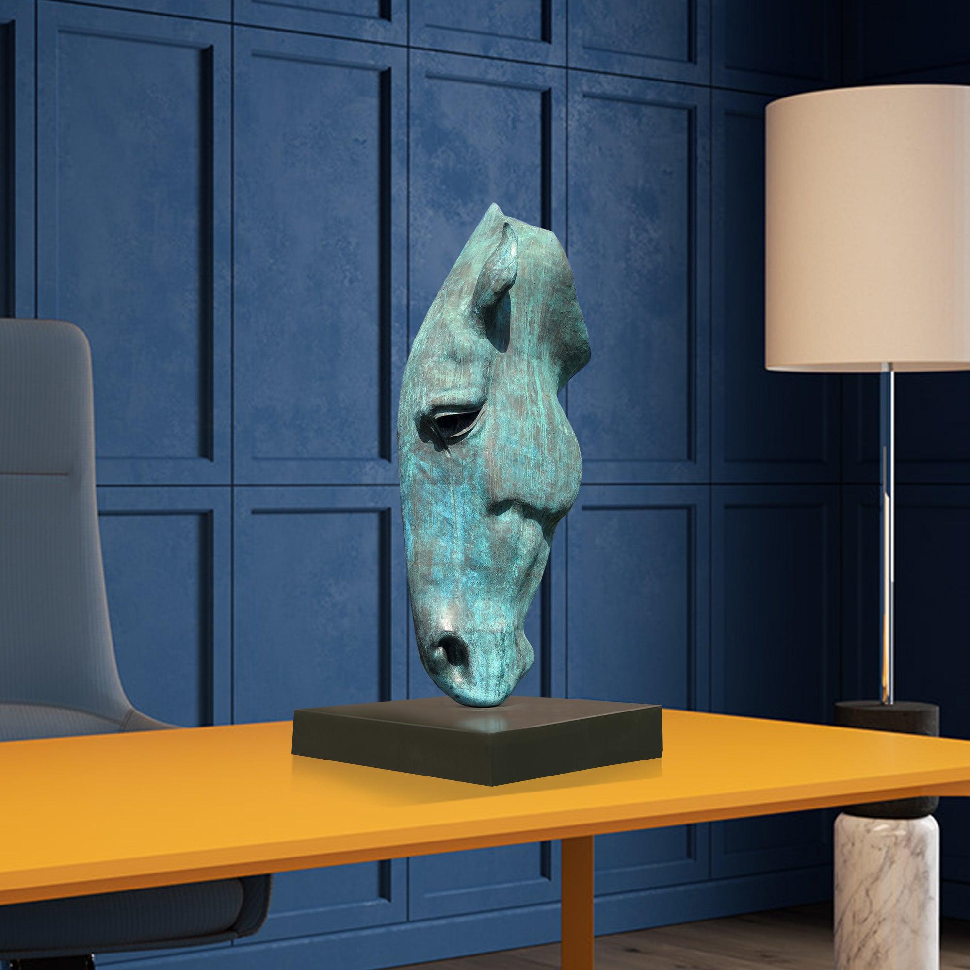 PREMIER Outdoor Garden Park Large-scale Horse Head Casting Brass Sculpture PSB-024