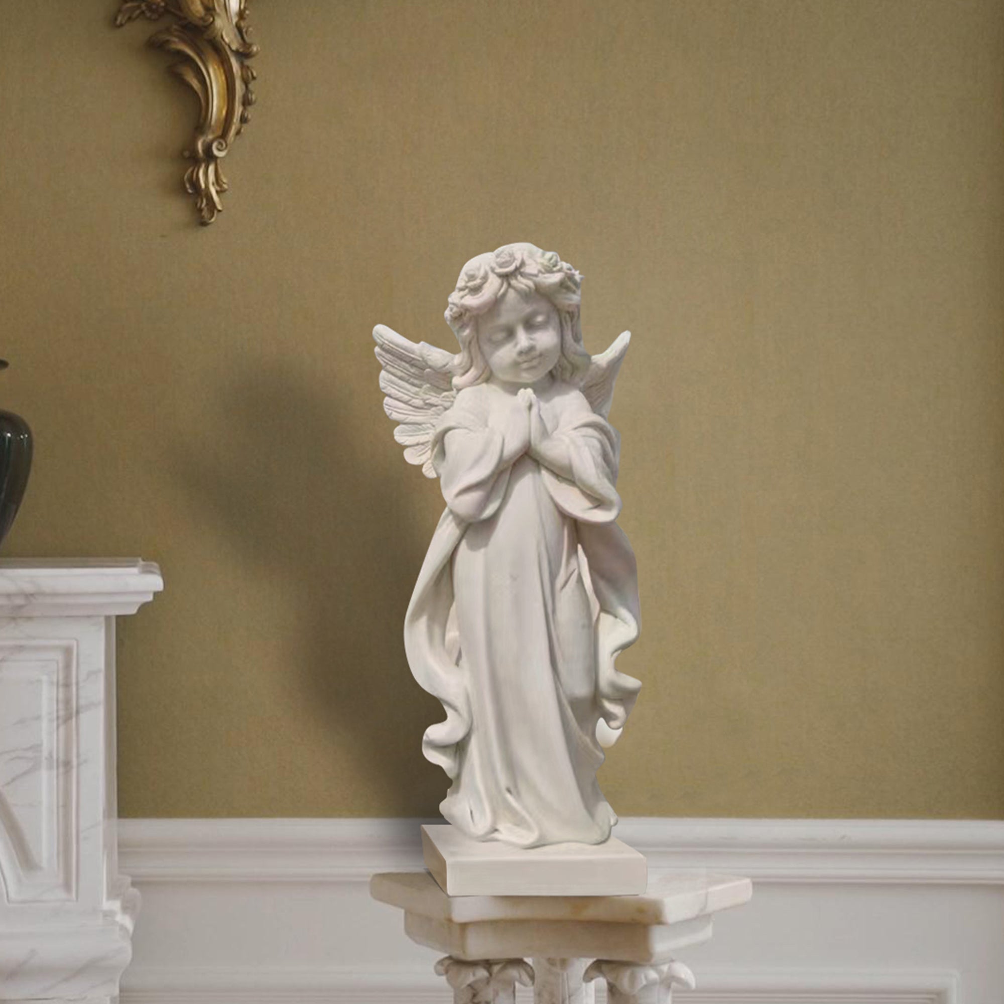 PREMIER Praying Angel Garden Decoration Sculpture Custom Marble Statue PSM-008