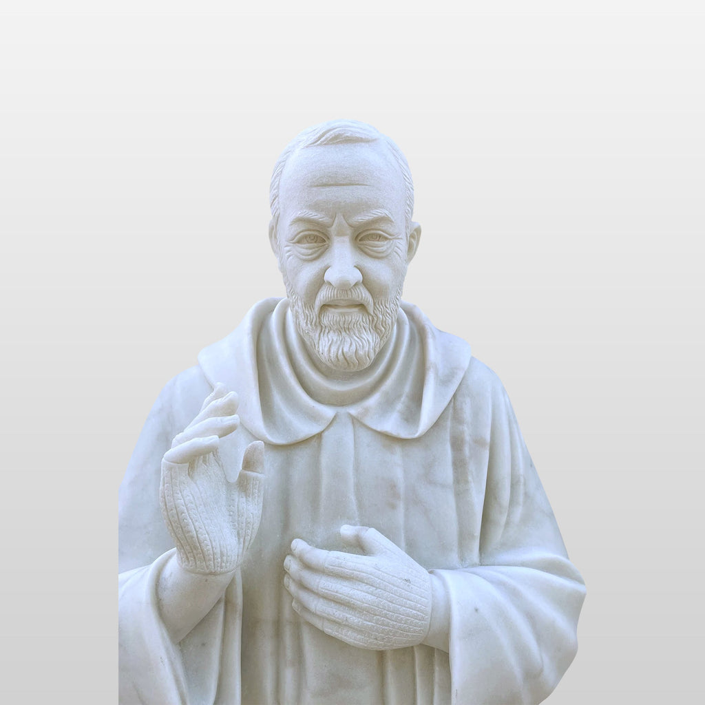 PREMIER Saint Padre Pio Marble Statue Handcrafted Religious Sculpture PSM-028