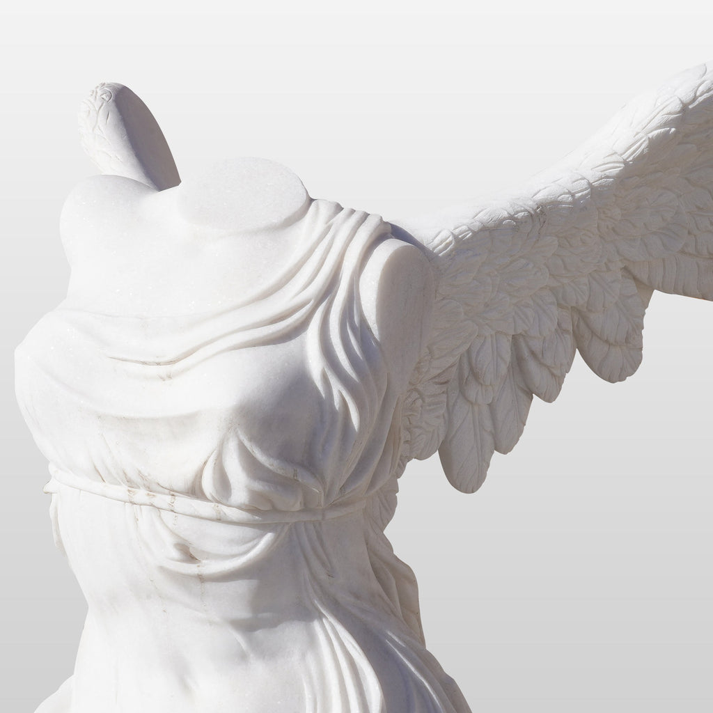 PREMIER Winged Nike Victory of Samothrace Goddess Cast Marble Statue PSM-021