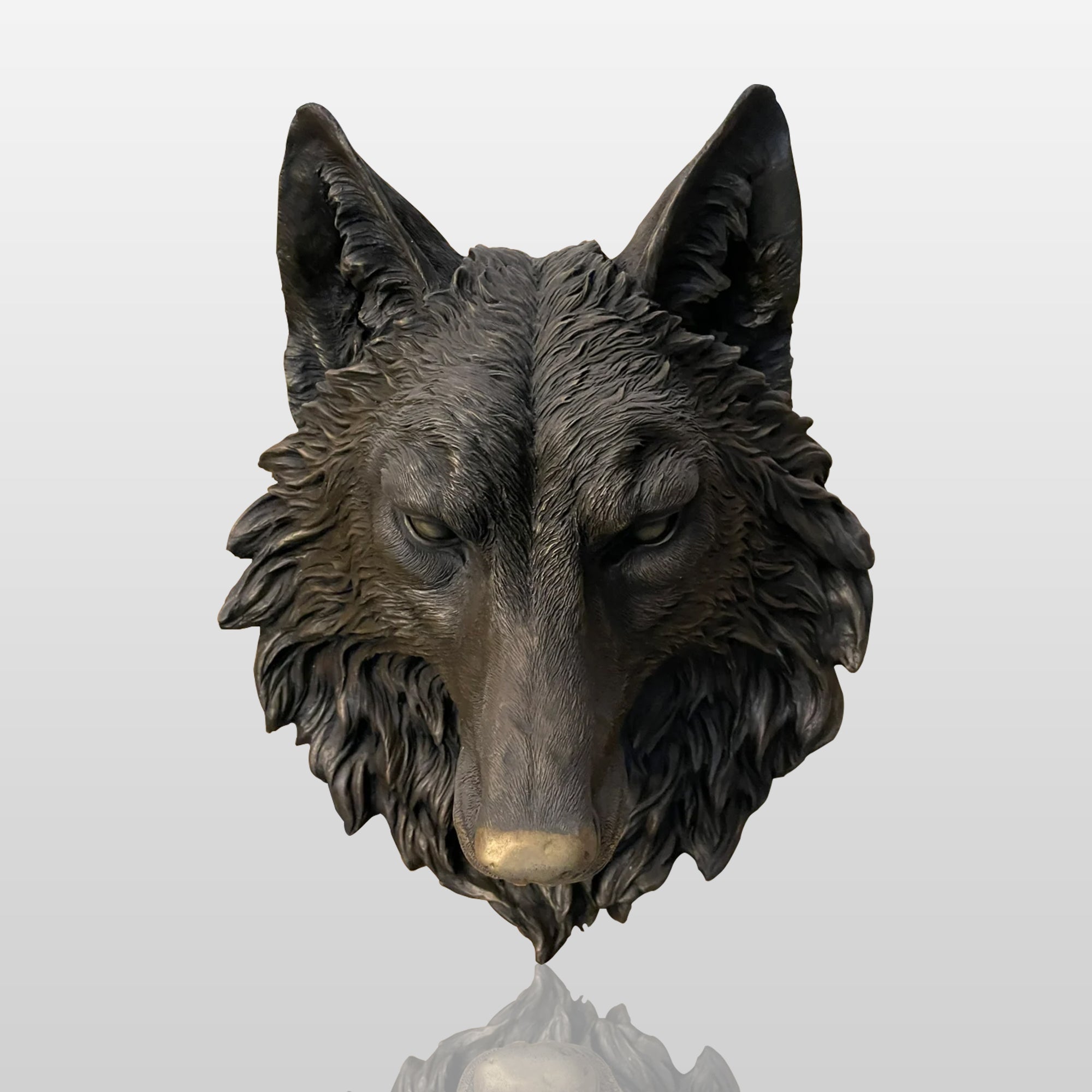 PREMIER Wolf Head Wall Sculpture Majestic Metal Sculpture Wall Art PSB-032