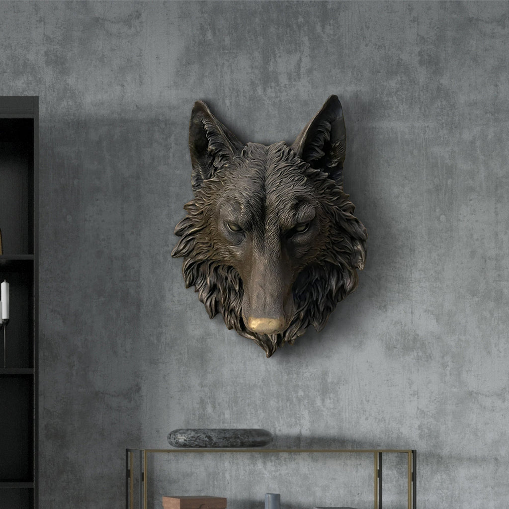 PREMIER Wolf Head Wall Sculpture Majestic Metal Sculpture Wall Art PSB-032