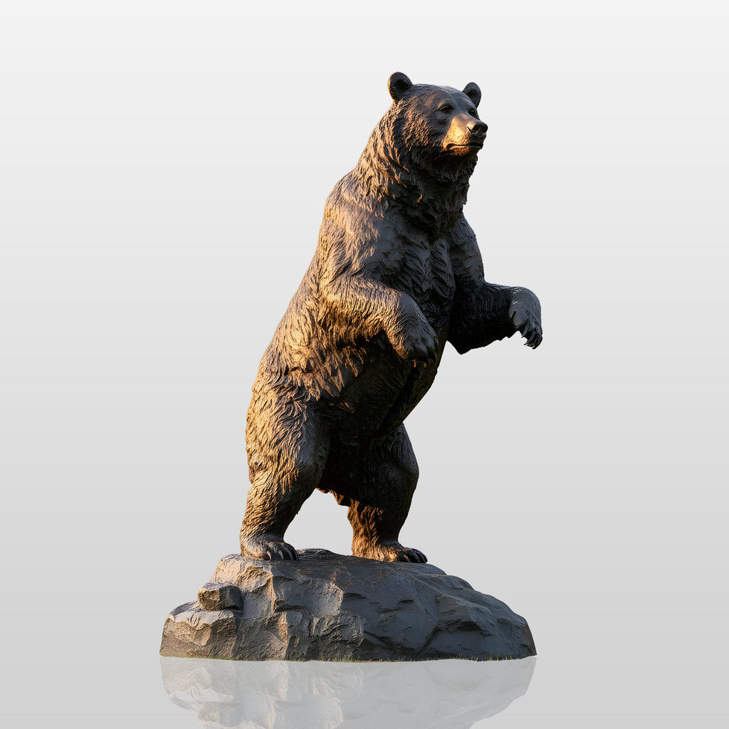 PREMIER Majestic Bronze Bear Sculpture for Lodges, Parks, Cabins, and Outdoor Wildlife Spaces PSB-115