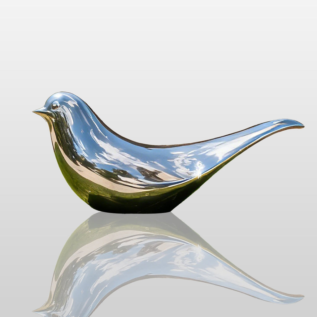 PREMIER Stainless Steel Modern Bird Sculpture (PSSS-177) - Elegant Outdoor Garden and Yard Art