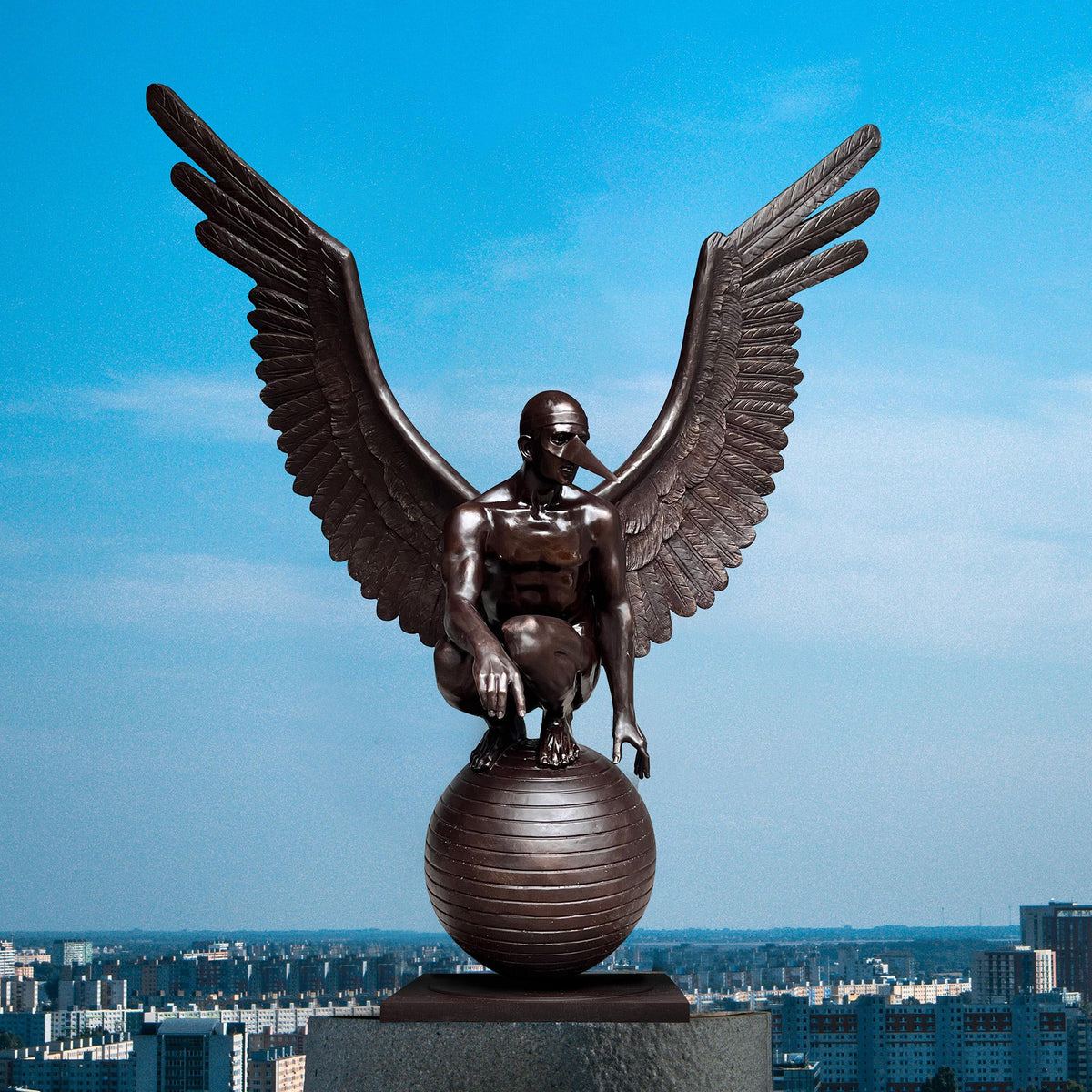 PREMIER Angel Perseidas Sculpture Bronze Statue Guardian of the Sky PSB-071