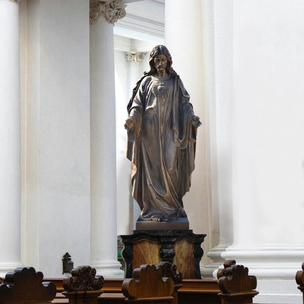 PREMIER Religious Jesus Bronze Sculpture for Church, Chapel, Hospital, or Private Devotion Space PSB-088
