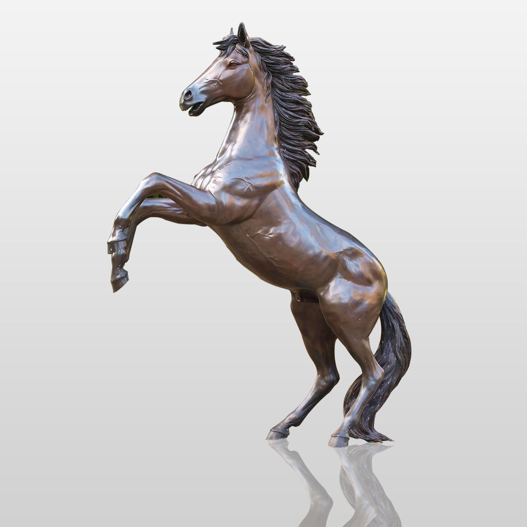 PREMIER Outdoor Bronze Rearing Horse Animal Custom Sculpture PSB-004-Expedited Shipping-Custom Link for Stephen Dinapoli