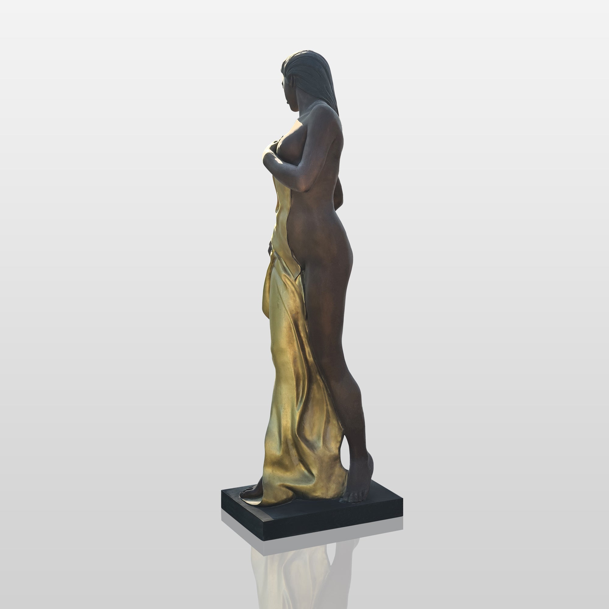 PREMIER Golden Grace Woman Statue With Bronze Finish for Plazas, Hotels and Cultural Spaces PSB-084