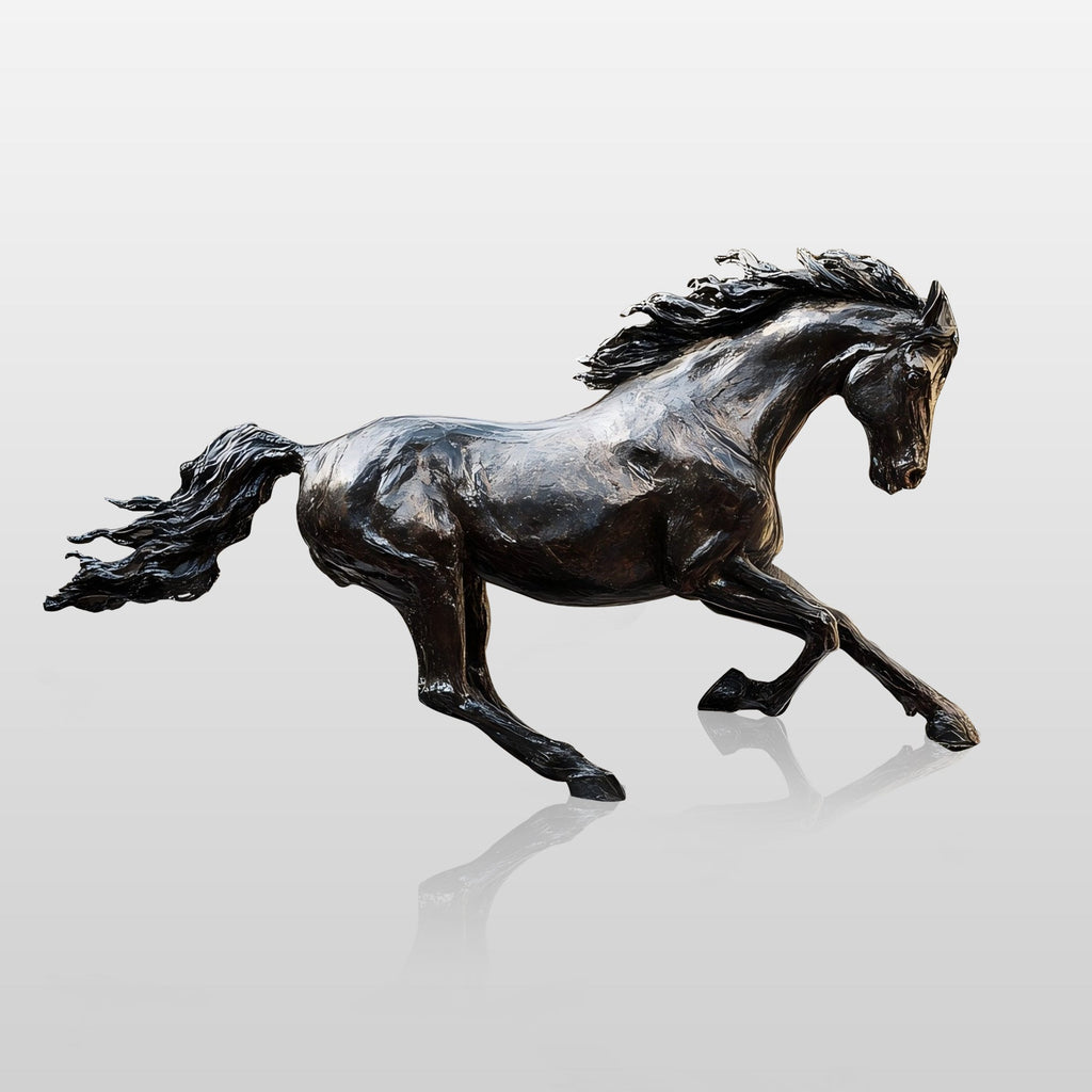 PREMIER Graceful Foal Garden Statue Bronze Finish Young Horse Sculpture for Courtyard or Park PSB-076