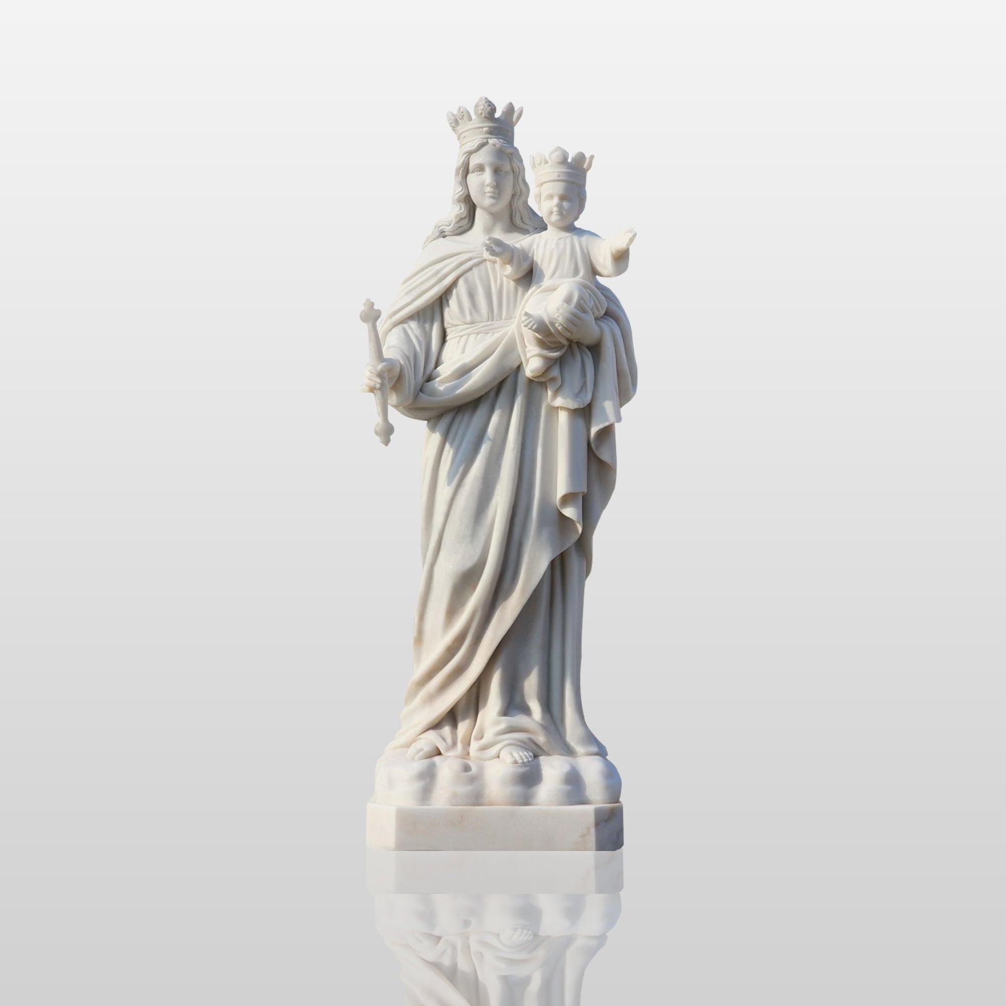 PREMIER Madonna and Child Marble Statue Indoor Religious Decor PSM-039---Custom Link for Thomas Dalton