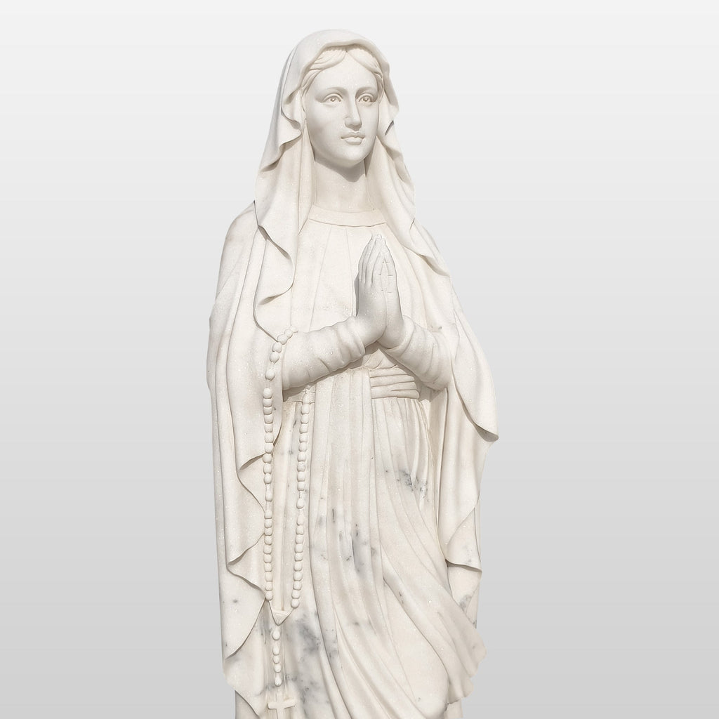 PREMIER Marble Virgin Mary Statue Madonna of Grace for Churches, Chapels, and Sacred Interiors PSM-064