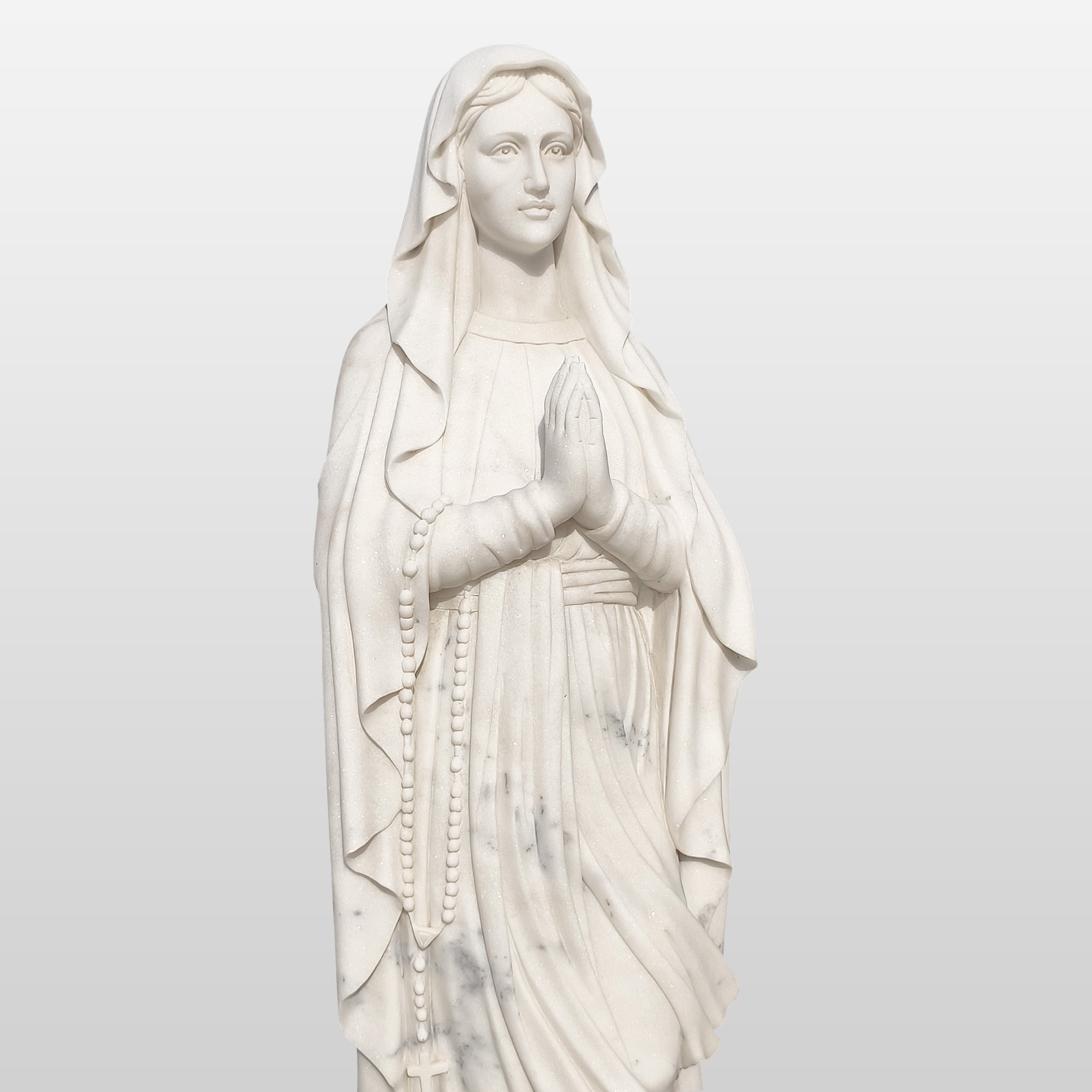 PREMIER Marble Virgin Mary Statue Madonna of Grace for Churches, Chapels, and Sacred Interiors PSM-064