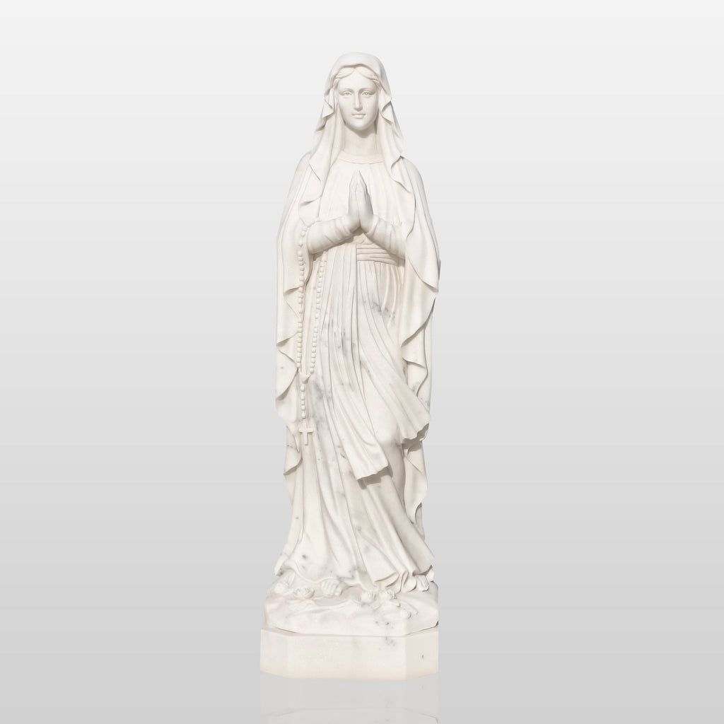 PREMIER Marble Virgin Mary Statue Madonna of Grace for Churches, Chapels, and Sacred Interiors PSM-064