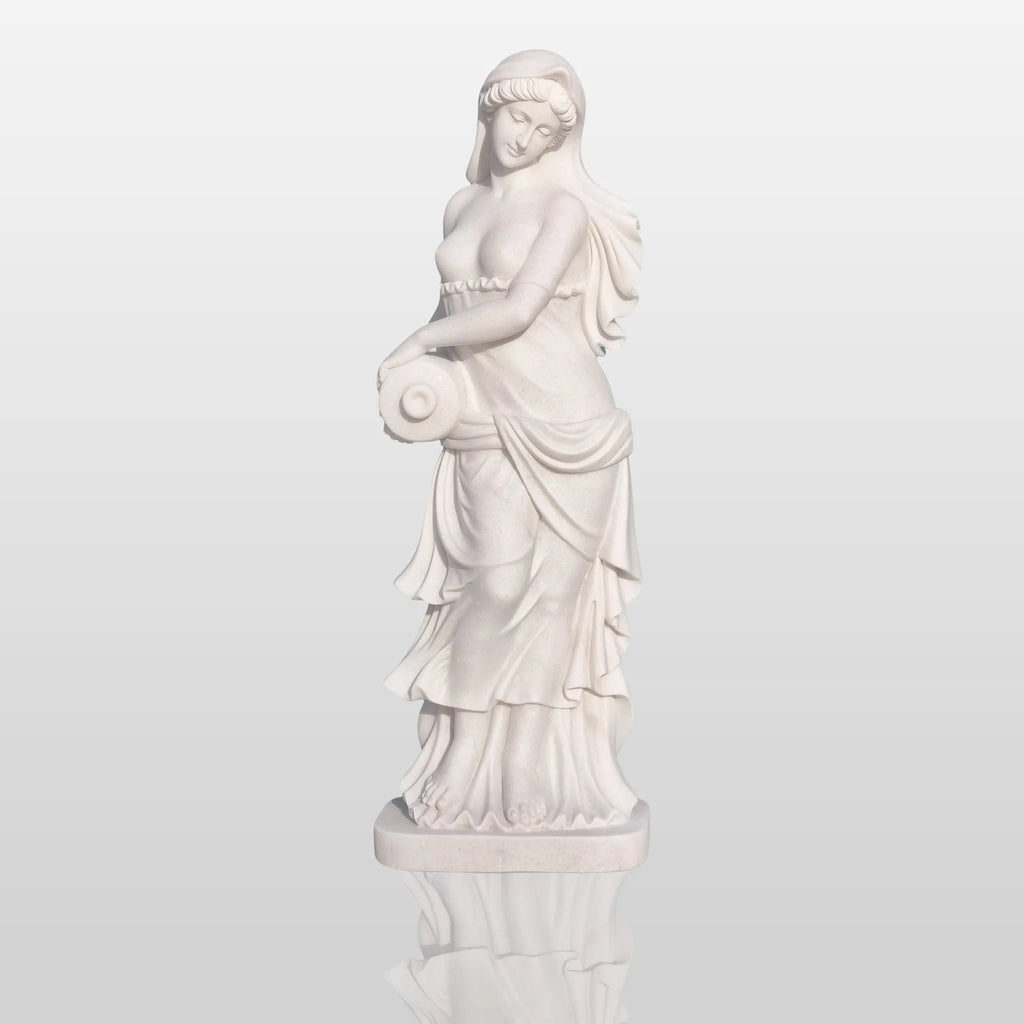 PREMIER Life-size Marble Statue for Garden Greek Lady with Bottle Custom Sculpture PSM-009