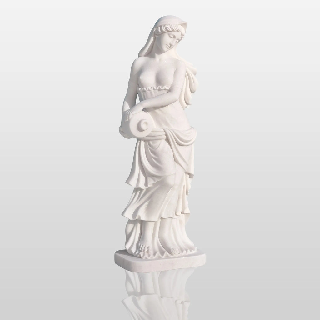 PREMIER Life-size Marble Statue for Garden Greek Lady with Bottle Custom Sculpture PSM-009