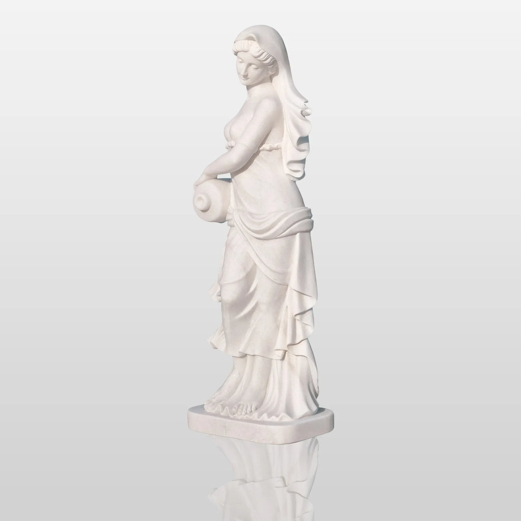 PREMIER Life-size Marble Statue for Garden Greek Lady with Bottle Custom Sculpture PSM-009