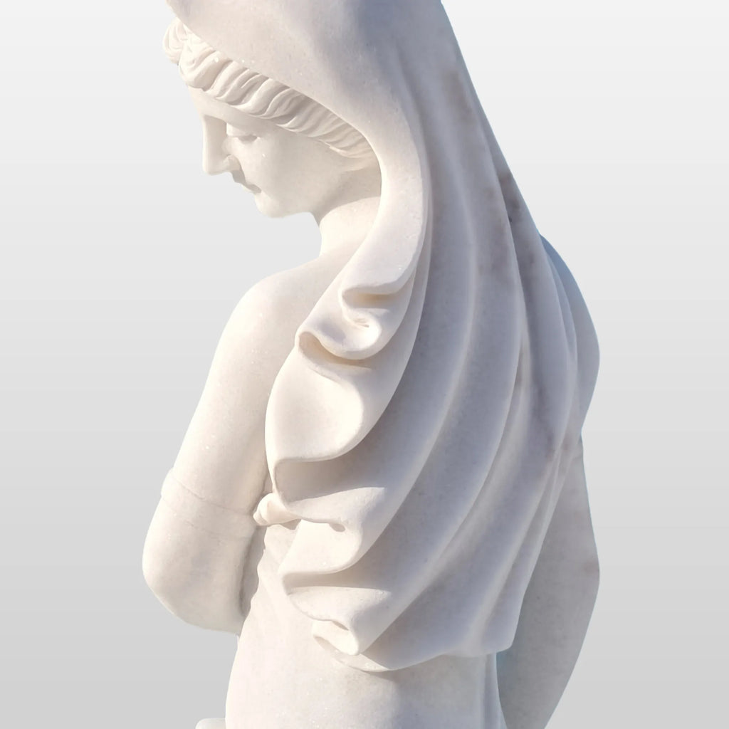 PREMIER Life-size Marble Statue for Garden Greek Lady with Bottle Custom Sculpture PSM-009