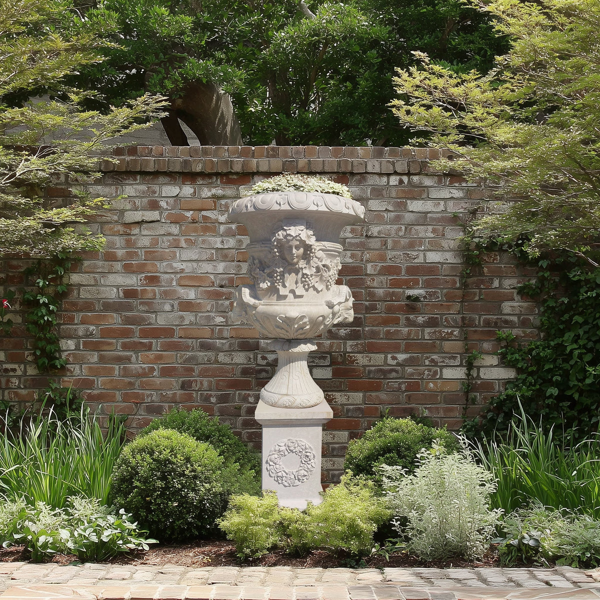 PREMIER Marble Flowerpot Sculpture Classical Garden Urn for Luxury Landscaping PSM-047